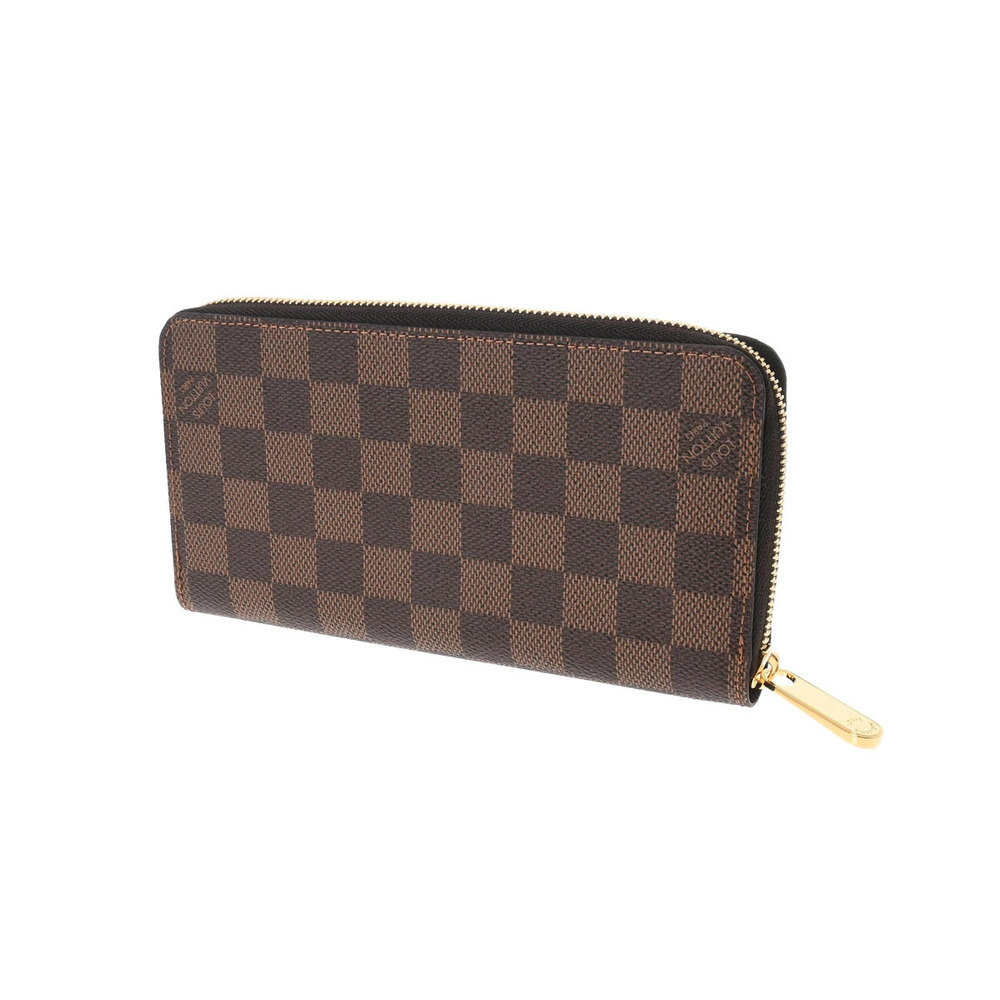 Louis Vuitton Damier Brown Wallet Zippy Canvas Long Brown